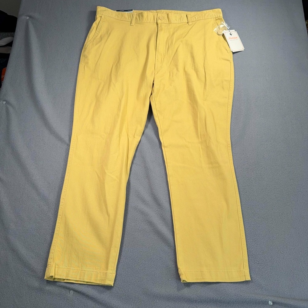 Hallstatt Chino Pants Mens 42x29 Mustard Yellow Straight Leg NWT Cotton